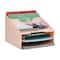 Mind Reader Desktop Organizer, Vertical File Holder, Paper Trays, Office, Plastic, Pink